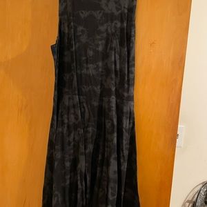 Black and grey skater dress